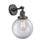 Innovations Lighting Beacon 14" Tall Bathroom Sconce Oil Rubbed Bronze / Clear