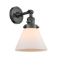 Innovations Lighting Large Cone Single Light 10" Tall Bathroom Sconce with Multiple Shade Options Oil Rubbed Bronze / Matte White