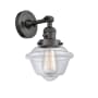 Innovations Lighting Small Oxford Single Light 12" Tall Bathroom Sconce with Multiple Shade Options Oil Rubbed Bronze / Clear