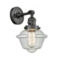 Innovations Lighting Small Oxford Single Light 12" Tall Bathroom Sconce with Multiple Shade Options Oil Rubbed Bronze / Seedy