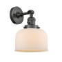 Innovations Lighting Large Bell Single Light 12" Tall Bathroom Sconce with Multiple Shade Options Oil Rubbed Bronze / Matte White