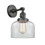 Innovations Lighting Large Bell Single Light 12" Tall Bathroom Sconce with Multiple Shade Options Oil Rubbed Bronze / Clear