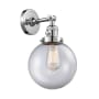 Innovations Lighting Beacon 14" Tall Bathroom Sconce Polished Chrome / Clear