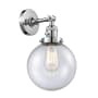 Innovations Lighting Beacon 14" Tall Bathroom Sconce Polished Chrome / Seedy