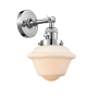 Innovations Lighting Small Oxford Single Light 12" Tall Bathroom Sconce with Multiple Shade Options Polished Chrome / Matte White