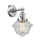 Innovations Lighting Small Oxford Single Light 12" Tall Bathroom Sconce with Multiple Shade Options Polished Chrome / Seedy