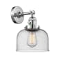 Innovations Lighting Large Bell Single Light 12" Tall Bathroom Sconce with Multiple Shade Options Polished Chrome / Seedy