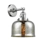 Innovations Lighting Large Bell Single Light 12" Tall Bathroom Sconce with Multiple Shade Options Polished Chrome / Silver Plated Mercury
