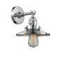 Innovations Lighting Railroad Single Light 8" Tall Bathroom Sconce with Multiple Shade Options Polished Chrome / Metal