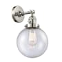 Innovations Lighting Beacon 14" Tall Bathroom Sconce Polished Nickel / Seedy