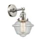 Innovations Lighting Small Oxford Single Light 12" Tall Bathroom Sconce with Multiple Shade Options Polished Nickel / Seedy