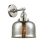Innovations Lighting Large Bell Single Light 12" Tall Bathroom Sconce with Multiple Shade Options Polished Nickel / Silver Plated Mercury
