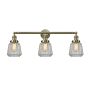 Innovations Lighting Chatham 3 Light 30" Wide Bathroom Vanity Light with Multiple Shade Options Antique Brass / Clear