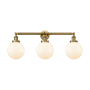 Innovations Lighting Beacon 3 Light 32" Wide Vanity Light Brushed Brass / Matte White