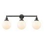 Innovations Lighting Beacon 3 Light 32" Wide Vanity Light Matte Black / Matte White