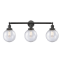 Innovations Lighting Beacon 3 Light 32" Wide Vanity Light Matte Black / Seedy