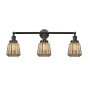 Innovations Lighting Chatham 3 Light 30" Wide Bathroom Vanity Light with Multiple Shade Options Matte Black / Mercury Plated