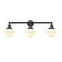 Innovations Lighting Small Oxford 3 Light 34" Wide Bathroom Vanity Light with Multiple Shade Options Matte Black / Matte White