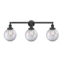 Innovations Lighting Beacon 3 Light 32" Wide Vanity Light Oil Rubbed Bronze / Clear