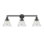 Innovations Lighting Cone 3 Light 32" Wide Commercial Vanity Light Oil Rubbed Bronze / Seedy