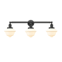 Innovations Lighting Small Oxford 3 Light 34" Wide Bathroom Vanity Light with Multiple Shade Options Oil Rubbed Bronze / Matte White
