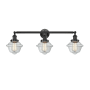 Innovations Lighting Small Oxford 3 Light 34" Wide Bathroom Vanity Light with Multiple Shade Options Oil Rubbed Bronze / Clear