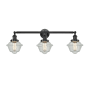 Innovations Lighting Small Oxford 3 Light 34" Wide Bathroom Vanity Light with Multiple Shade Options Oil Rubbed Bronze / Seedy