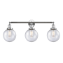 Innovations Lighting Beacon 3 Light 32" Wide Vanity Light Polished Chrome / Seedy