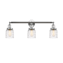 Innovations Lighting Bell 3 Light 30" Wide Vanity Light Polished Chrome / Deco Swirl