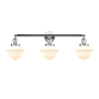 Innovations Lighting Small Oxford 3 Light 34" Wide Bathroom Vanity Light with Multiple Shade Options Polished Chrome / Matte White