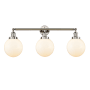 Innovations Lighting Beacon 3 Light 32" Wide Vanity Light Polished Nickel / Matte White