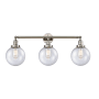 Innovations Lighting Beacon 3 Light 32" Wide Vanity Light Polished Nickel / Seedy