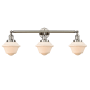 Innovations Lighting Small Oxford 3 Light 34" Wide Bathroom Vanity Light with Multiple Shade Options Polished Nickel / Matte White