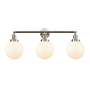 Innovations Lighting Beacon 3 Light 32" Wide Vanity Light Brushed Satin Nickel / Matte White