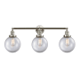 Innovations Lighting Beacon 3 Light 32" Wide Vanity Light Brushed Satin Nickel / Clear