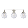 Innovations Lighting Beacon 3 Light 32" Wide Vanity Light Brushed Satin Nickel / Seedy