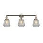 Innovations Lighting Chatham 3 Light 30" Wide Bathroom Vanity Light with Multiple Shade Options Brushed Satin Nickel / Clear
