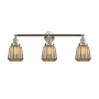 Innovations Lighting Chatham 3 Light 30" Wide Bathroom Vanity Light with Multiple Shade Options Brushed Satin Nickel / Mercury