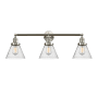 Innovations Lighting Cone 3 Light 32" Wide Commercial Vanity Light Brushed Satin Nickel / Seedy