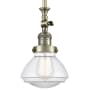Innovations Lighting Olean 7" Wide Mini Rod Hung Adjustable Pendant Antique Brass / Clear