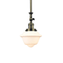 Innovations Lighting Small Oxford Single Light 8" Wide Mini Pendant Antique Brass / Matte White Cased