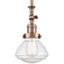 Innovations Lighting Olean 7" Wide Mini Rod Hung Adjustable Pendant Antique Copper / Seedy