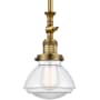 Innovations Lighting Olean 7" Wide Mini Rod Hung Adjustable Pendant Brushed Brass / Clear