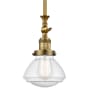 Innovations Lighting Olean 7" Wide Mini Rod Hung Adjustable Pendant Brushed Brass / Seedy