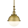 Innovations Lighting Hampden 9" Wide Mini Pendant Brushed Brass / Matte White