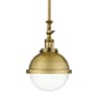 Innovations Lighting Hampden 9" Wide Mini Pendant Brushed Brass / Clear