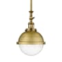 Innovations Lighting Hampden 9" Wide Mini Pendant Brushed Brass / Seedy