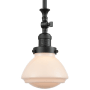 Innovations Lighting Olean 7" Wide Mini Rod Hung Adjustable Pendant Matte Black / Matte White