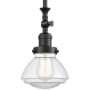 Innovations Lighting Olean 7" Wide Mini Rod Hung Adjustable Pendant Matte Black / Clear