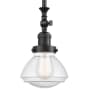 Innovations Lighting Olean 7" Wide Mini Rod Hung Adjustable Pendant Matte Black / Seedy